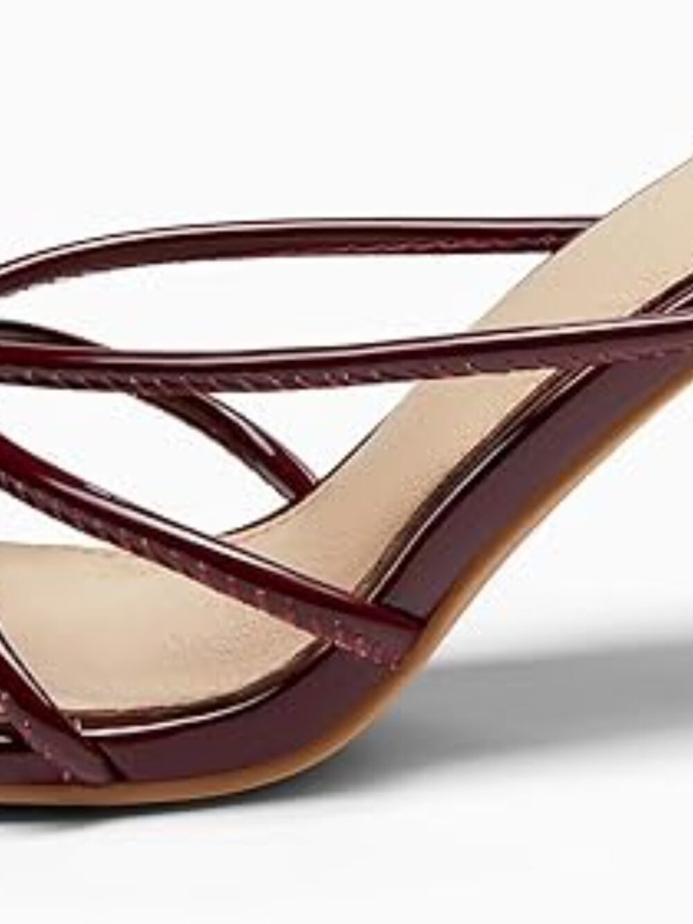 Women’s Square Open Toe Flip Flops Stiletto Heels Strappy Thong Slide on Slingba - Picture 4 of 5